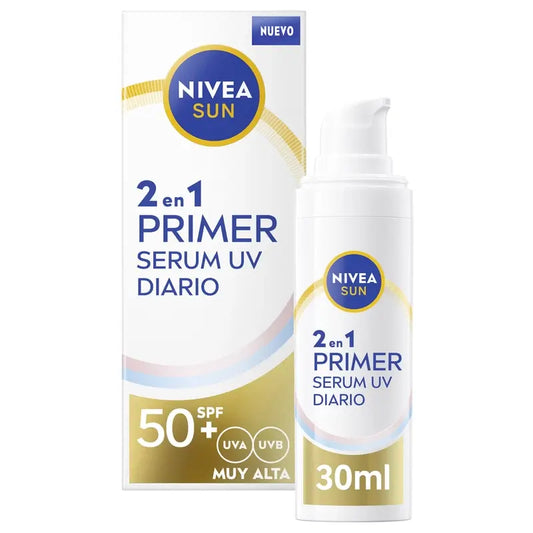 Nivea Sun 2In1 Primer Siero Quotidiano Uv Protezione Viso Spf50+ 30Ml