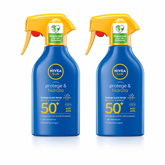 NIVEA Sun Protect & Moisturise SPF50+ Spray solare, 270 ml, confezione da 2