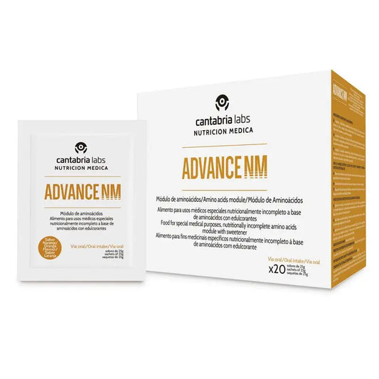 Advance NM al gusto di arancia (Arginina + Glutammina + Hmb), 25g x 20 bustine, Cantabria Labs Medical Nutrition
