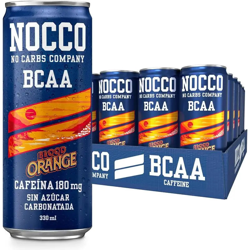 Nocco Pack Bcaa Blood Orange Del Sol, 12 pezzi x 330 ml