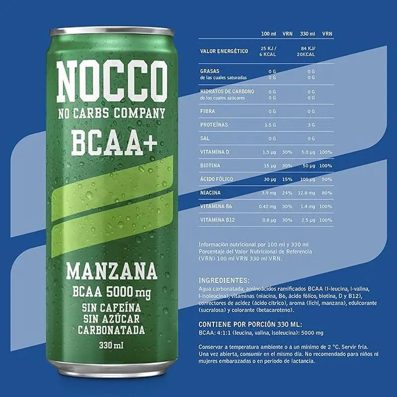 Nocco Bcaa+ Mela, 330 ml