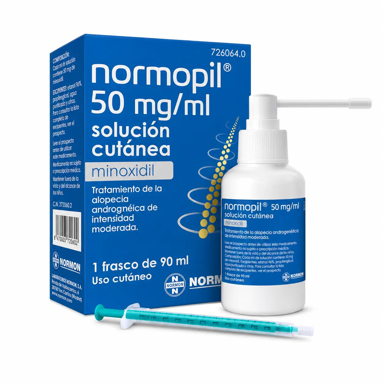 Normopil 50 mg/ ml Minoxidil 1 flacone Soluzione cutanea, 90 ml