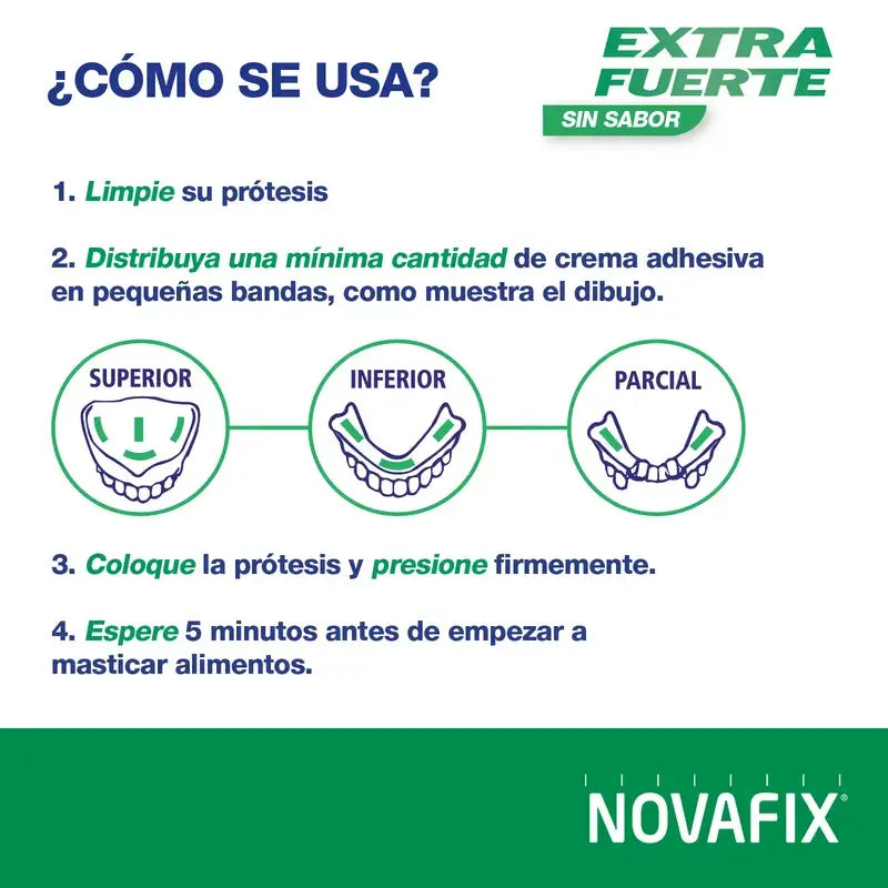 Novafix Crema adesiva per protesi dentarie extra forte e insapore 20 g