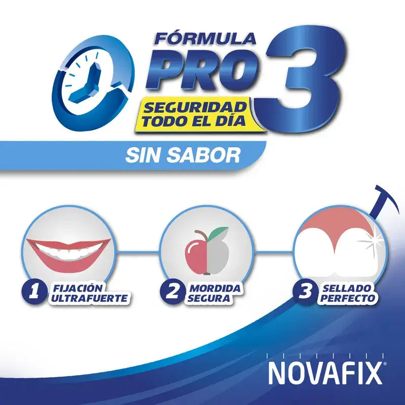 Novafix Pro3 Crema adesiva per protesi dentarie senza sapore , 50 g