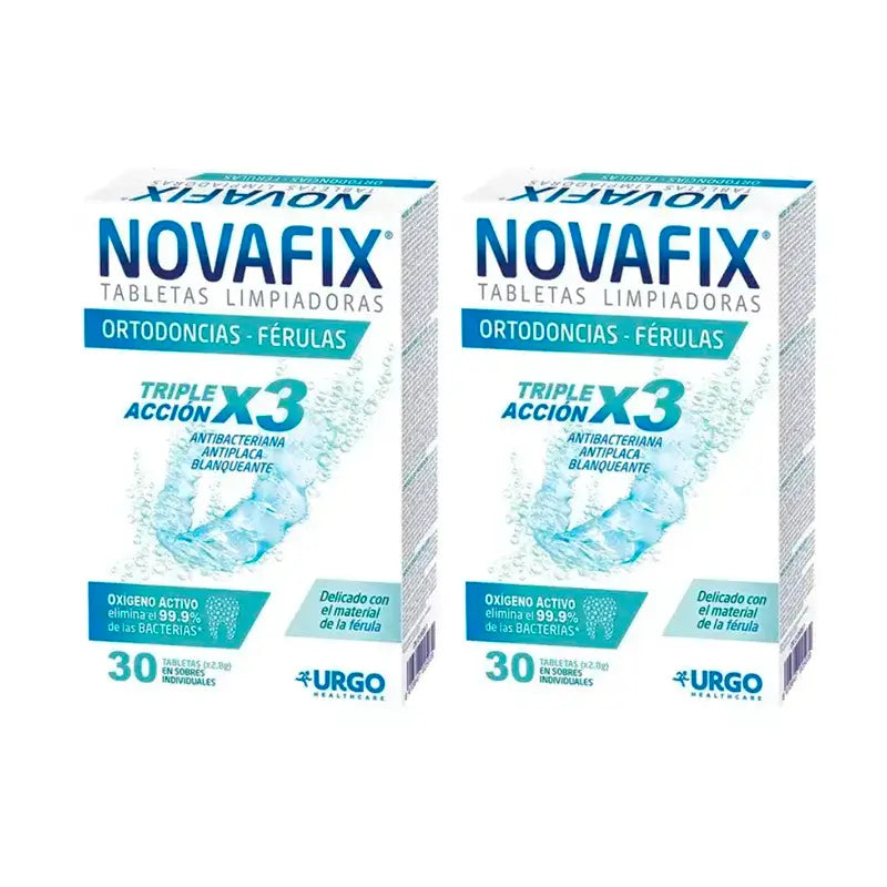 Novafix Compresse e bite ortodontici, 2 x 30 unità