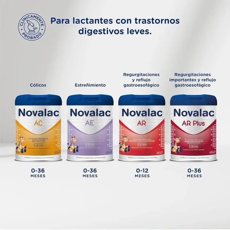 Novalac Ae Latte per lattanti 0-36 mesi, Anti costipazione, 800 g