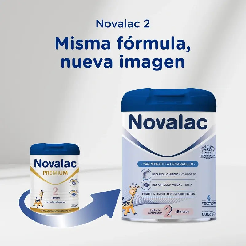 Novalac 2 Latte, confezione da 6X800 Gr.