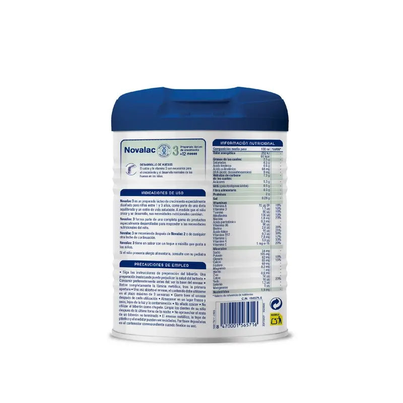 Novalac 3 Latte di crescita, 6X800 Gr