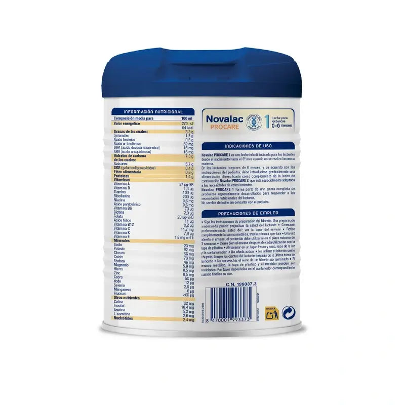 Novalac Procare 1 Latte di avviamento, 800g