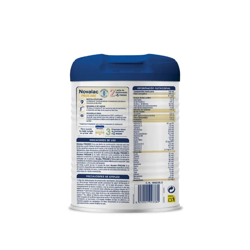 Novalac Procare 2 Latte di proseguimento, 3X800 Gr