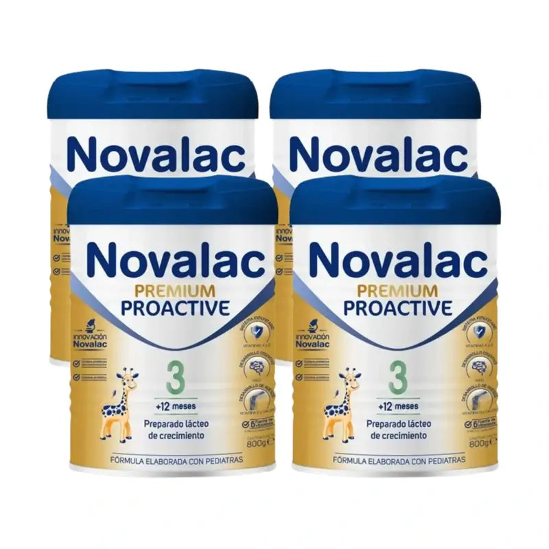 Novalac Premium Proactive 3 Latte di crescita, 4X800 Gr