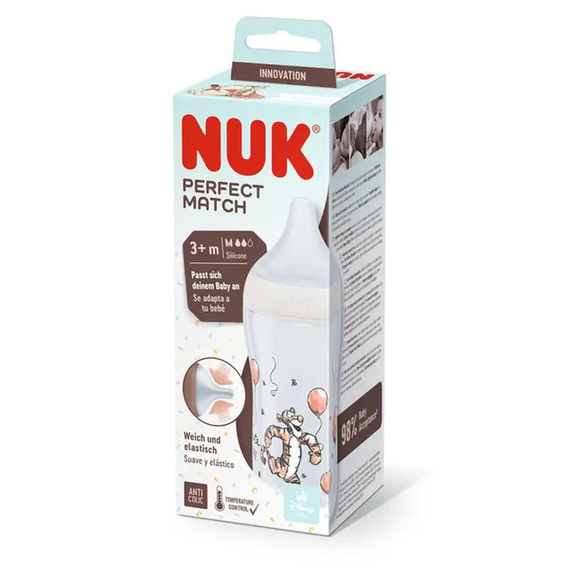 Nuk Perfect Match Pp Biberon in silicone 0-6M Flow M Winnie The Pooh Tiger , 260 ml