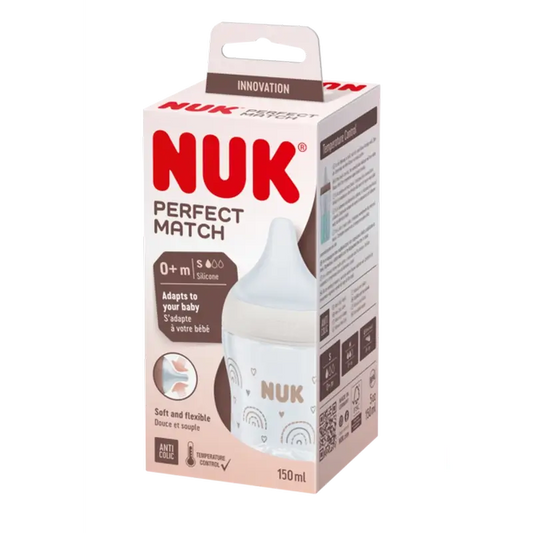 Nuk Biberon Perfect Match Pp Silicone 0-6M Flow S Rainbow , 150 ml