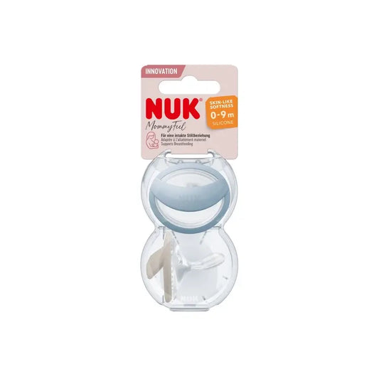 Nuk Mommy Feel Succhietto 0-9 M Blu-Grigio , 2 unità
