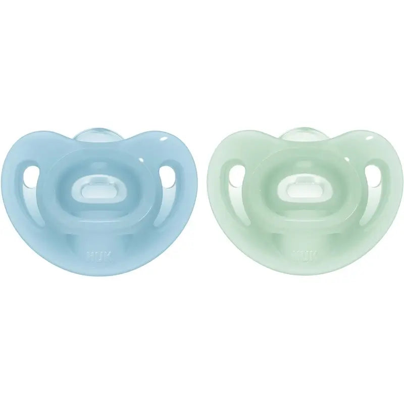 Succhietto Nuk Sensitive 6-18 in silicone 2Ud.