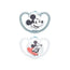 Nuk Ciuccio Spazio Topolino Grigio T1 0-6M Silicone , 2 unità
