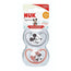 Ciuccio Nuk Space Mickey Mouse Rosso T1 0-6M Silicone , 2 unità