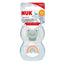 Ciuccio Nuk Space Frog/Rainbow T1 0-6M Silicone , 2 unità