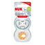 Succhietto Nuk Space Zebra/Sun T3 18-36M Silicone , 2 unità