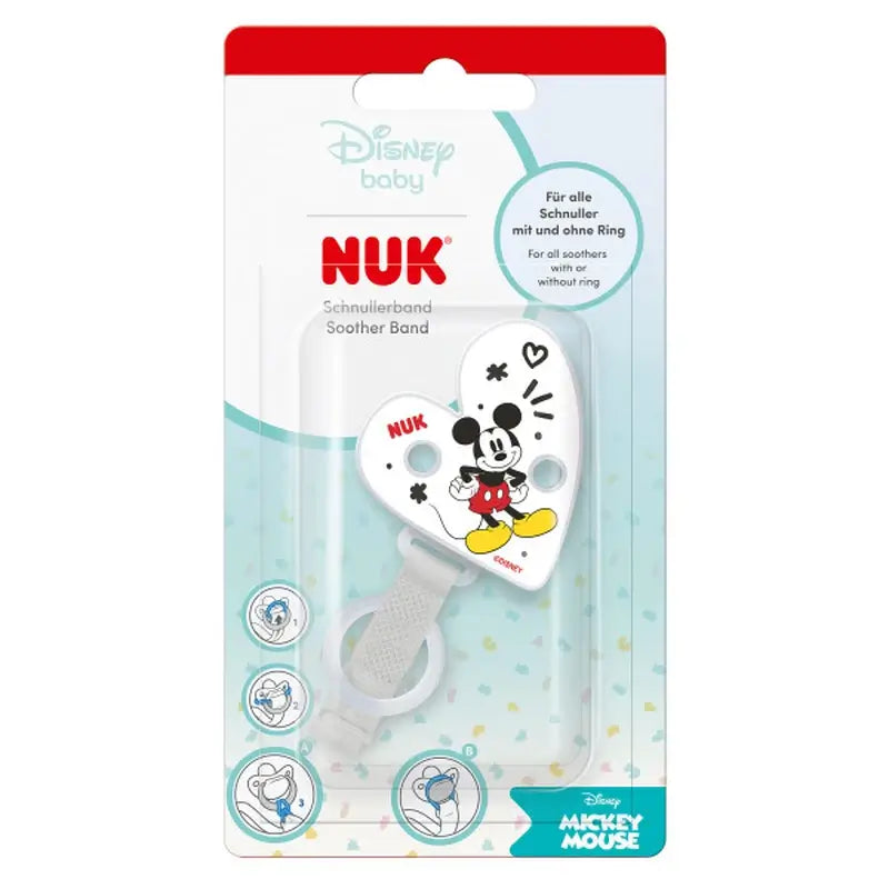 NUK Cinturino porta-ciuccio Mickey Mouse 0 mesi+