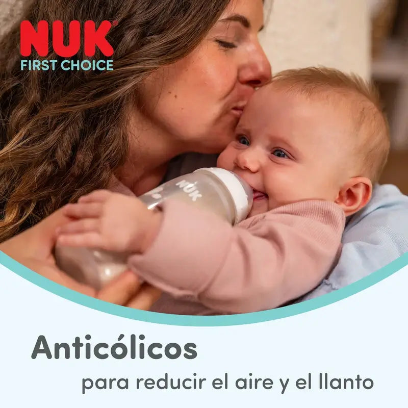 NUK First Choice+ Biberon da 300 ml, tettarella M, 3 mesi+, Koala