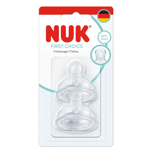 Tettarelle NUK First Choice+ Flow Control Y 6-18 mesi in silicone, 2 pezzi