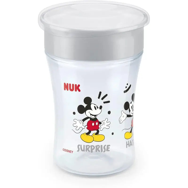 NUK Magic Cup Mickey Mouse Bicchierino per l'apprendimento 230 ml 8 mesi+ Grigio