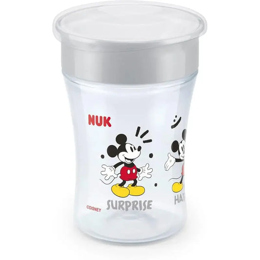 NUK Magic Cup Mickey Mouse Bicchierino per l'apprendimento 230 ml 8 mesi+ Grigio