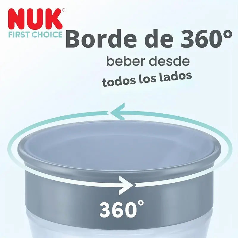 NUK Magic Cup Mickey Mouse Bicchierino per l'apprendimento 230 ml 8 mesi+ Grigio