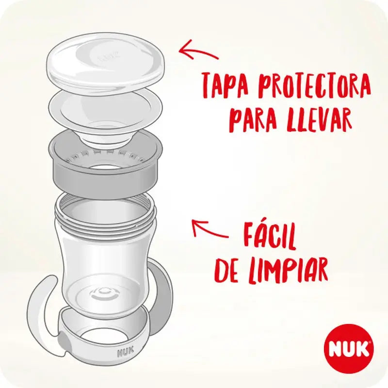 NUK Mini Magic Cup Night - Bicchierino per l'apprendimento 160 ml 6m+ Blu