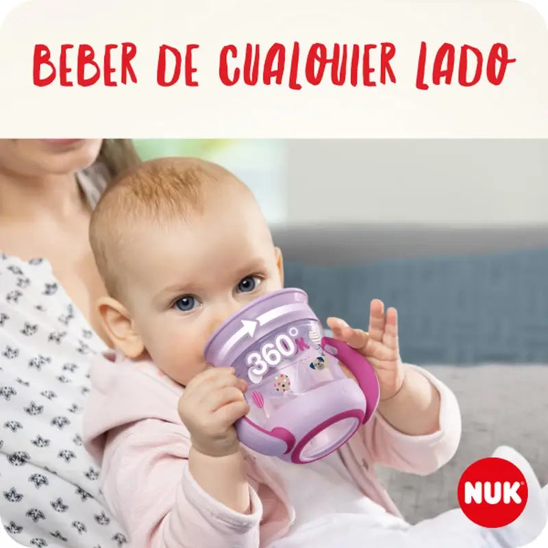 NUK Mini Magic Cup Night - Bicchierino per l'apprendimento 160 ml 6m+ Blu