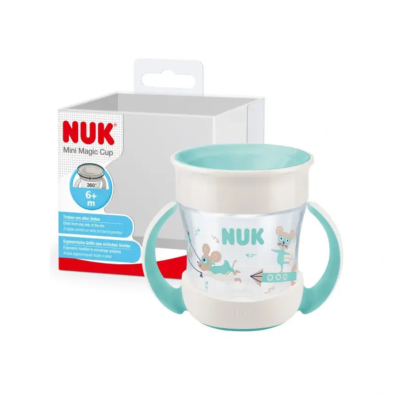 Nuk Mini Magic Cup - Bicchiere per l'apprendimento +6 mesi, verde, 160 ml