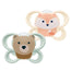 Ciuccio NUK Perfect Match Air in silicone T0 0-2 mesi Volpe/Orso, 2 pezzi