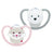 NUK Perfect Match Air Ciuccio in silicone T3 18-36 mesi Gatto/Orso polare, 2 pezzi