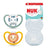 NUK Perfect Match Air Ciuccio in silicone T2 6-18 mesi Zebra/Leone, 2 pezzi