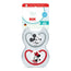 Ciuccio NUK Perfect Match Air in silicone T1 0-6 mesi Mickey Mouse rosso/grigio, 2 pezzi