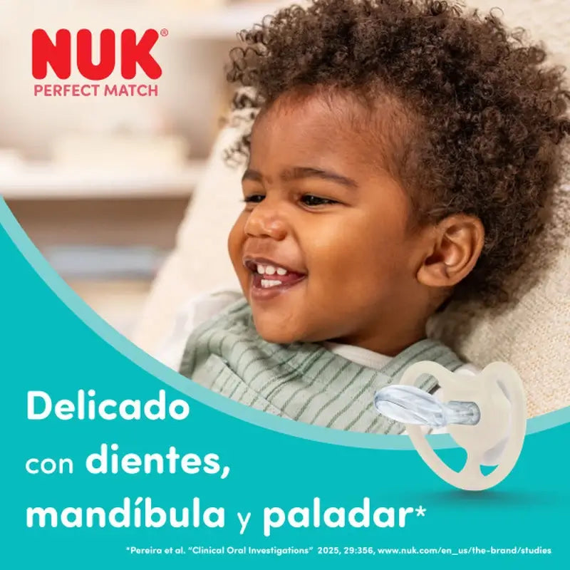 Ciuccio NUK Perfect Match Air in silicone T1 0-6 mesi Mickey Mouse rosso/grigio, 2 pezzi