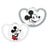 NUK Perfect Match Air Ciuccio in silicone T2 6-18 mesi Topolino Grigio/Bianco, 2 pezzi