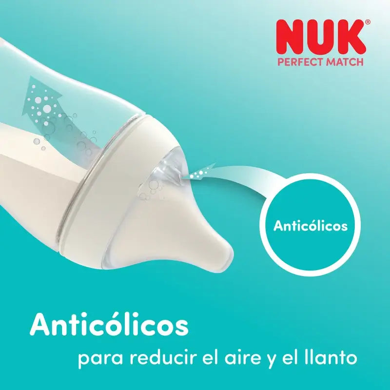 NUK Perfect Match Biberon da 360 ml, tettarella XL, 6 mesi+, Mono