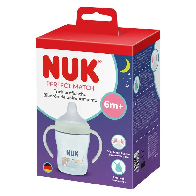 NUK Perfect Match Biberon per la fase di svezzamento 150 ml 6 mesi+ Notte Koala Blu