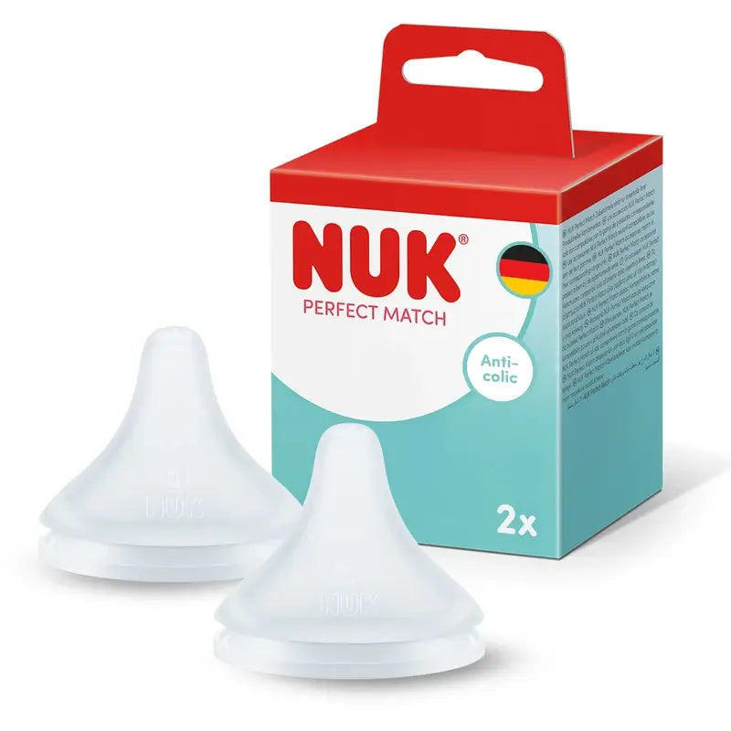 NUK Perfect Match Tettarella in silicone, flusso S 0m+, 2 pezzi