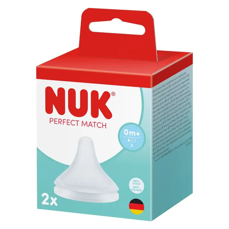 NUK Perfect Match Tettarella in silicone, flusso S 0m+, 2 pezzi