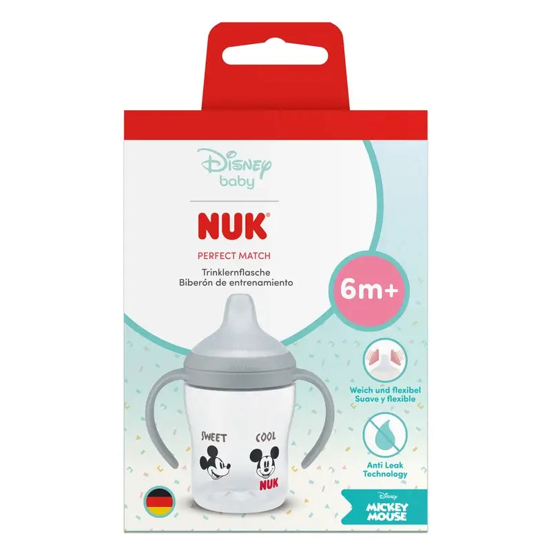 NUK Perfect Match Biberon per la fase di svezzamento 150 ml 6 mesi+ Topolino Grigio