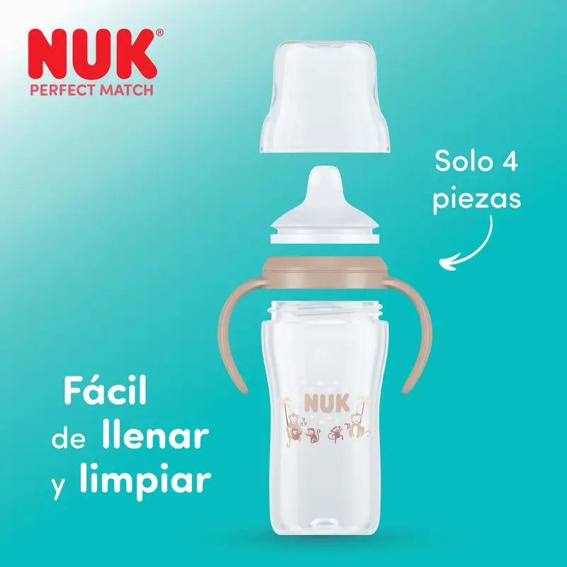 NUK Perfect Match Biberon per la fase di svezzamento 150 ml 6 mesi+ Topolino Grigio