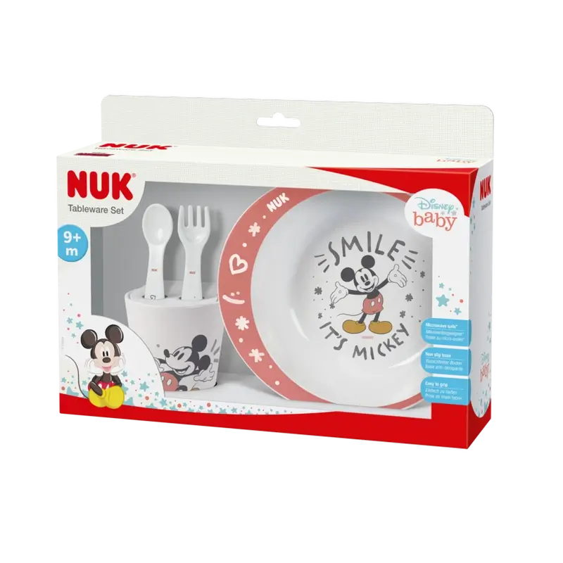 Set di stoviglie Nuk Mickey Mouse 9M+