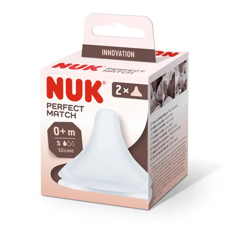 Nuk Nipple Perfect Match Capezzolo in silicone S Flow 0M+ , 2 unità