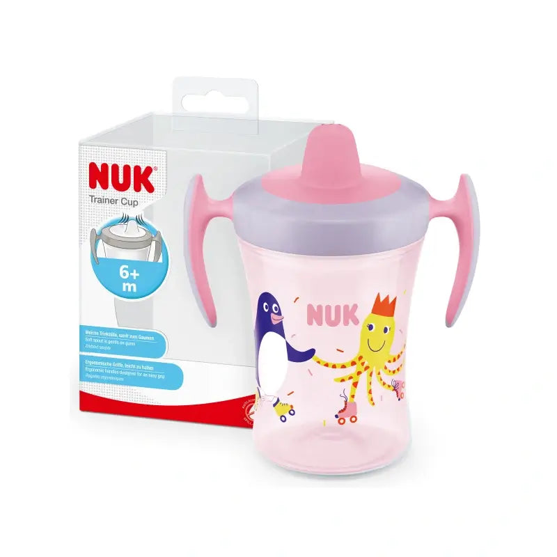 Nuk Trainer Cup - Bicchiere per l'apprendimento +6 mesi, rosa, 230 ml
