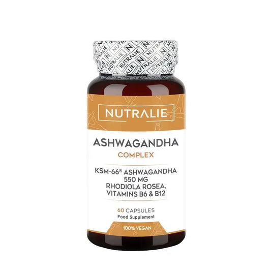 Nutralie Ashwagandha con B6 + B12 e Rhodiola Anxiety , 60 capsule