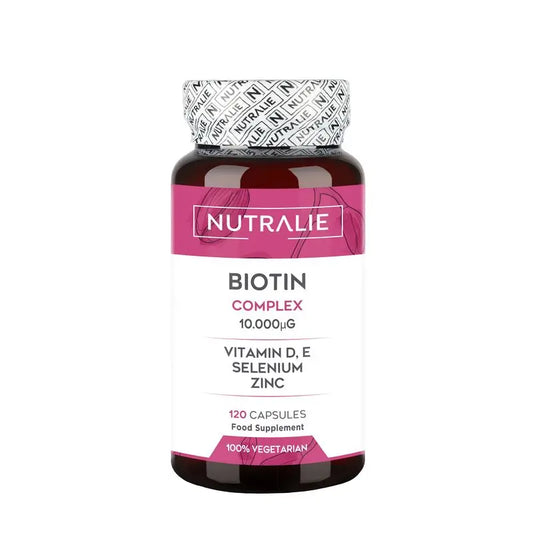Nutralie Biotina con Vit D & E 10000Mcg Capelli, pelle, unghie , 120 capsule