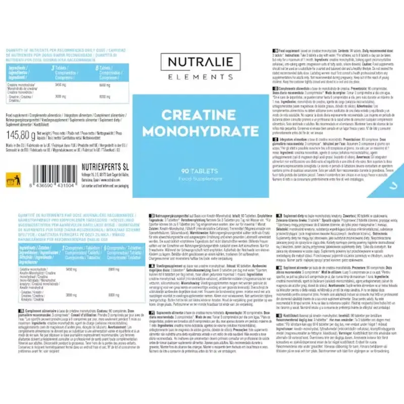 Nutralie Creatina Monoidrato 6000Mg, 90 compresse